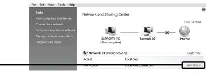 Kliknite View Network Status and Tasks (Zobraziť