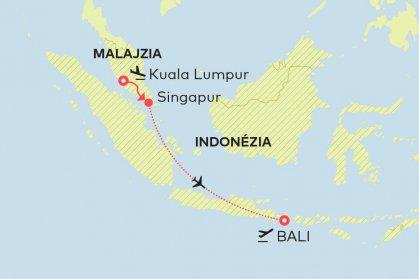 Potešte sa pohľadom na dvojičky v Malajzii, prejdite sa bohatými ulicami úspešného Singapuru a nechajte svoju myseľ relaxovať na ostrove, ktorý v sebe spája to najlepšie z Indonézie.