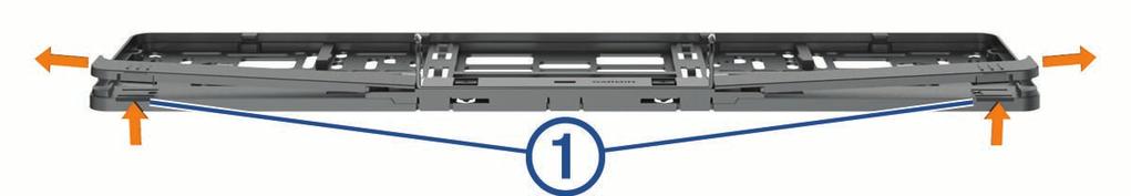 2 Umiestnite držiak kamery oproti vozidlu a zarovnajte otvory v držiaku s montážnymi otvormi držiaku značky na vašom vozidle.