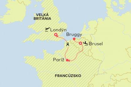 ITINERÁR 1 Najromantickejšie mesto Belgicka (Štvrtok) BRUGY Odlet z Viedne a prílet do Belgicka. Transfer do 100 km vzdialených Brúgg.