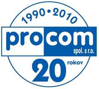 Firemný článok: PROCOM spol. s r.o. 20 rokov Bratislavská firma Procom spol. s r.o. vznikla v septembri 1990 ako obchodná spoločnosť, a tak, vlastne ako ostatní podnikatelia, aj Procom začínal od nuly.