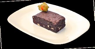 DEZERTY DESSERTS DESSERTS Bezlepkový brownies 100g (3,7,8) Gluten-free brownies. Glutenfreie Brownies.