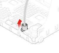 3. Odpojte kábel červeného svetelného indikátora zo systémovej dosky. 4. Vymeňte červený svetelný indikátor. Obrázok 93.