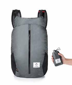 materiálu CORDURA 30D, ktorý je veľmi pevný a vode odolný Zbaliteľný batoh využijete na jednodenné výlety alebo ako