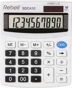 BX 7,90 Základný model stolného kalkulátora v atraktívnom bielom prevedení s 10 miestnym nakloneným LCD displejom a duálnym napájaním Základné funkcie korekčné