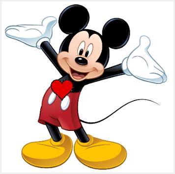 5.3.3 Animácia v Imagine Vytvoríme program, v ktorom bude postave Mickeyho Mousa biť srdce. 1.