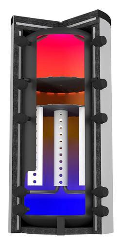 Vrstvový akumulačný zásobník SLM Vrstvový akumulačný systém Vrstvový akumulačný zásobník SLM pre najmodernejší energetický manažment - stojaci zásobník z ocele S 235 JRG 2 - zásobníky do 1000 l - 120
