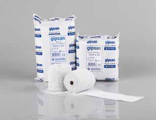 Ovínadlá / Bandages GIPSAN je sadrový rýchloobväz so zvýšeným množstvom prírodnej sadry nanesenom na bavlnenom nosiči.