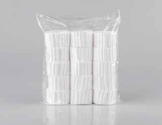 DENTALPAD vatové valčeky sú vyrobené zo 100% bavlny rolovanej do tvaru valčekov so spevneným povrchom. Použitím čistej bavlny je dosiahnutá vysoká savosť a rýchly prienik tekutiny do jadra valčeku.