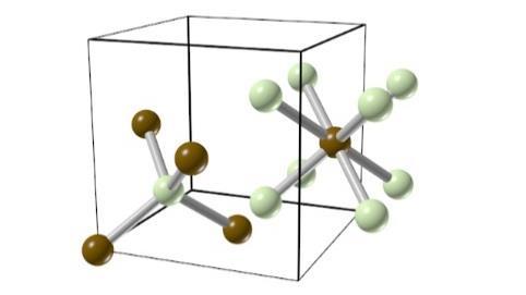 Príklad 8.38 Pomer iónových polomerov katiónu a aniónu Kubická plošne centrovaná základná bunka je z geometrického hľadiska kocka s dĺžkou hrany a.