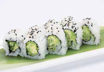 Uramaki vegetariani 4 Roll di riso farcito con avocado,