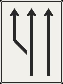 Pruhové značky môžu na smerovo nerozdelenej ceste informovať aj o počte jazdných pruhov v protismere; to neplatí pre značku Radenie pred
