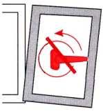 Pozor na nebezpečenstvo zranenia rúk v štrbine medzi rámom a krídlom. 4.