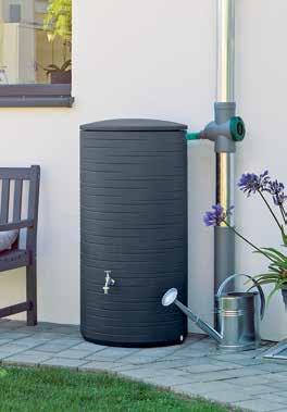 Umožňuje Vám zbierať až 280 l dažďovej vody, ktoré môžete použiť vo vašej záhrade.