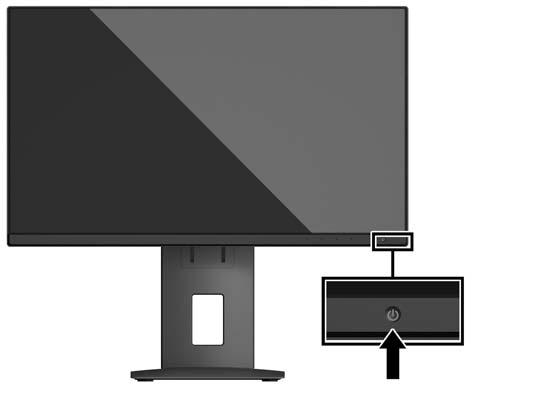 Zapnutie monitora 1. Nastavte hlavný vypínač na zadnej strane monitora do polohy On (Zapnuté). 2. Stlačte tlačidlo napájania na počítači a zapnite ho. 3.