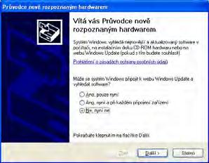 2.2. Inštalácia ovládača Postup pri inštalácii pre Windows XP : 1)