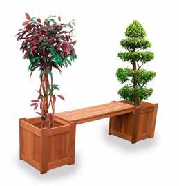 Záhradná lavica DIANA tropické drevo Meranti, rozmery 93x120x65
