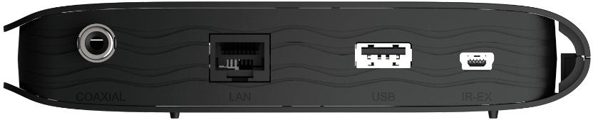 Obrázok 2. Zadný panel (B) 1. KOAXIÁL Digitálny Audio výstup. 2. LAN Pripojenie k internetu pomocou ethernetového kábla.