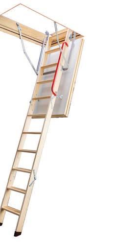 schody, ktoré sú pre zaistenie väčšej bezpečnosti a pohodlia vybavené aj madlom pripevneným k prostrednému dielu rebríka a špeciálnym mechanizmom