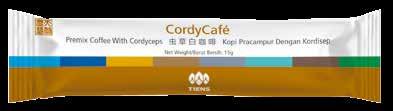 TIENS CordyCafé obsahuje iba mycélium kordycepsu tej najvyššej kvality spracované spoločnosťou Tiens