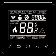 TERMOSTATY HAKL TH 901b, TH 901w digitálny termostat s dotykovým ovládaním NOVÝ DIZAJN atraktívny dizajn s dotykovým ovládaním a podsvietením široká možnosť nastavenia užívateľských režimov termostat