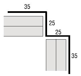 Al plechu lakovaného (nárožia 2,75*6+2,55*8 + ostenia (2,25+1,975+1,8*8+1,45*22+0,85*9)*2 = 153,5 m) K5 profil vnútorného rohu (príslušenstvo obkladu z fasádnych