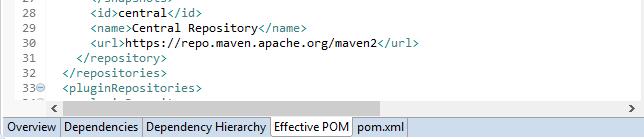 pom.xml Project Object Model v xml formáte popisuje projekt závislosti pluginy