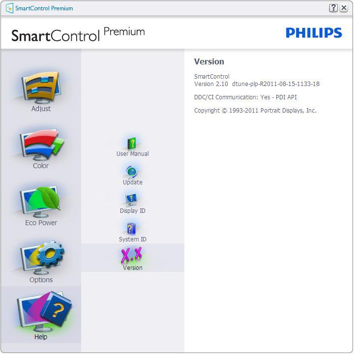 3. Optimalizácia obrazu Zapnutie ponuky Panel úloh Ponuka panela úloh sa dá zobraziť pravým kliknutím na ikonu systému SmartControl Premium na paneli úloh. Ľavým kliknutím sa spustí daná aplikácia.