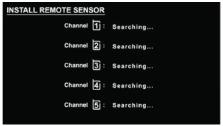"INSTALL REMOTE SENSOR" (vyhľadávanie dostupných vonkajších senzorov): Vyhľadávanie spustíte tak, že smerovými tlačidlami " " (5) a " " (6) zvolíte možnosť "Yes" a potvrdíte tlačidlom " " (9).