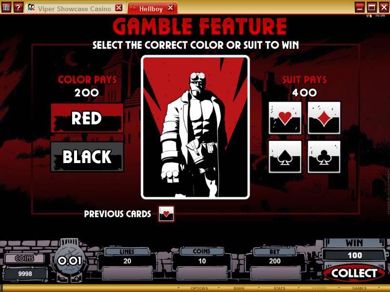 Hráč má dve možnosti ako znásobiť svoju výhru: - Tipovaním na farbu nasledujúcej karty (výhra sa zdvojnásobí) - Tipovaním na symbol nasledujúcej karty (výhra sa násobí x4) Ak hráč nie je v tipovaní