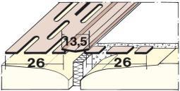 3750 37509 Magic Corner so strednou časťou z mäkkého PVC, 75 1 1,99 je určený na vytváranie dilatačných škár v oddieloch alebo stropoch podľa normy DIN 18181.