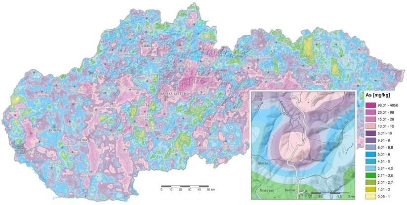 4. Atlasy Geochemický atlas riečnych sedimentov Koncentrácia