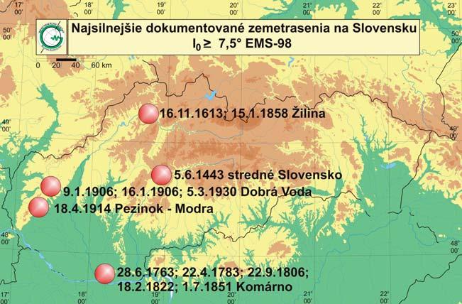 Seizmológia Najsilnejšie dokumentované zemetrasenia na Slovensku a magnitúdom 3,7.