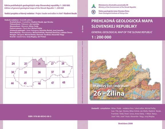 syntézu súčasných poznatkov o geologickej stavbe Slovenska získaných od vydania prvej edície geologických máp 1:200 000 v 60. rokoch minulého storočia.