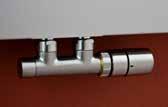 Druhý pripojovací bod radiátora je možn využiť pre montáž elektrickej vykurovacej tyče. Termostatická hlavica môže byť umiestnená na ventile vpravo alebo vľavo a je vždy umiestnená na spiatočke.