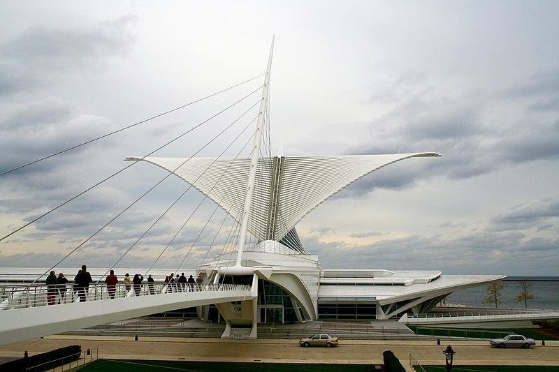 Santiago Calatrava Múzeum umenia Milwaukee, Wiskonsin, USA