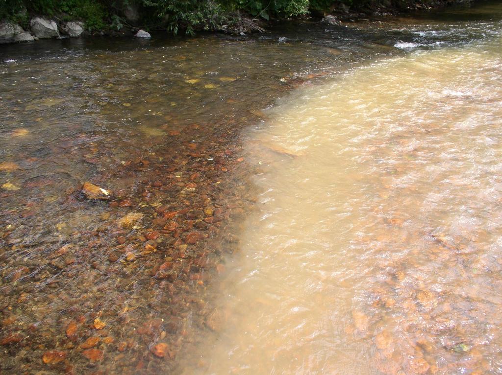 Vplyv potoka Smolník na rieku Hnilec sa dá sledovať na
