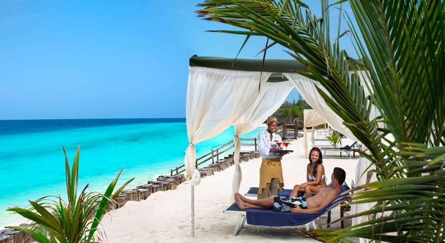 Diamonds Star of the East Najexkluzívnejší rezort na Zanzibare s úžasným ubytovaním v jedenástich luxusných vilách poskytuje dostatok súkromia i služby komorníka pri koncepte all inclusive.