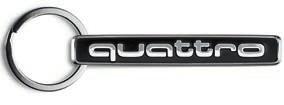 Logo quattro na ciferníku a Audi kruhy na náramku. Vodotesnosť: do 10 ATM. Farba: čierna. Materiál: ušľachtilá oceľ / silikón / kov.