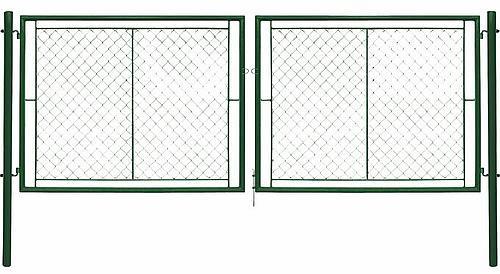 BRÁNA IDEAL záhradná brána Záhradná brána s výplňou pletené pletivo PVC oko 55x55mm, ødrôtu 2,5mm, profil rámu ø38mm Povrchová úprava: pozinkovaná +