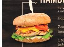 Hamburgery, sendvič Ku všetkým burgrom a sendviču podávame hranolky alebo batátové hranolky a omáčku podľa výberu a tieto sú už započítané v cene hamburgeru.