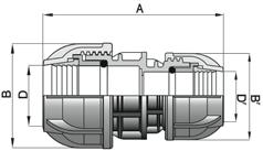 Plastové svorné spojky Spojka priama, redukovaná Plastové svorné spojky T-kus, s tromi stranami k uchyteniu N rúry-ø [mm] Výrobok č.