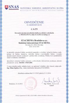 Spoločnosť STACHEMA tvoria divízie divízia Stavebná chémia, divízia Špeciálne malty, divízia Chemické prípravky, divízia Povrchové úpravy, divízia Priemyslové lepidlá a divízia Servis.