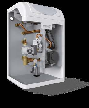 adaptácia zaťaženia v prevádzke vykurovania a ohrevu teplej vody elektronicky riadené vysoko efektívne čerpadlo vykurovacieho okruhu poistný ventil, digitálny kotlový teplomer, snímač tlaku (strážca