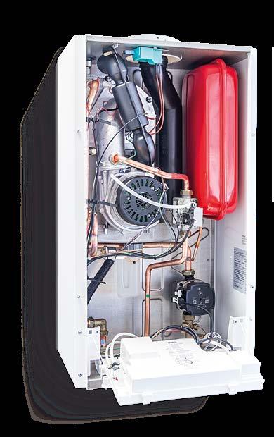 ľubovoľným izbovým termostatom možnosť zostavy so zásobníkom TUV v hranatom dizajne uzavretý spotrebič (typ C) pre závislú aj nezávislú prevádzku na vnútornom (priestorovom) vzduchu modulačný