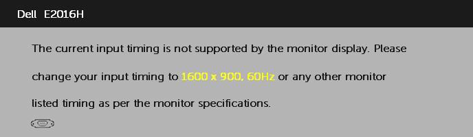 Hlásenia OSD Keď monitor nepodporuje príslušný režim rozlíšenia, zobrazí sa nasledovné hlásenie: To znamená, že monitor nemôže byť zosynchronizovaný so signálom, ktorý prijíma z počítača.