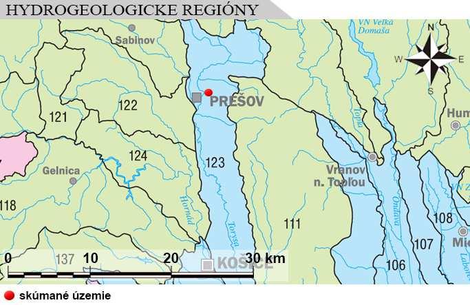 spadá záujmové územie do hydrogeologického rajóna NQ 123 - Neogén v časti Košickej kotliny a V 111 - Neovulkanity Slanských vrchov (Obr. 3).