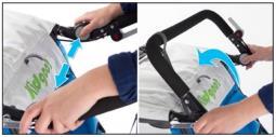 Nastavenie režimu Prívesný vozík Kidgoo môžete používať v jednom z nasledujúcich režimov: Režim Príves: Preprava detí prívesným vozíkom Kidgoo pri jazde na bicykli.
