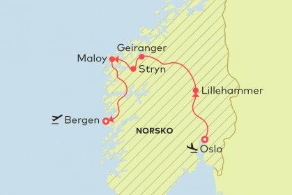 Oba fjordy UNESCO, najzápadnejšie miesta Škandinávie a záver v Oslo, kde sa ozaj dobre žije. ITINERÁR 1 Odlet do Osla (Pondelok) Prilietame do hlavného mesta Nórska.