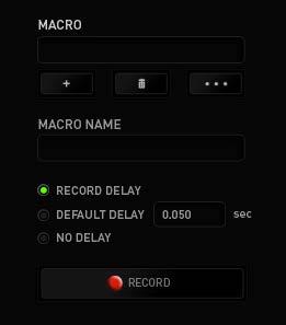 ZÁLOŽKA MACROS V rámci záložky Macros (Makrá) si môžete vytvoriť príkazy založené na slede presne po sebe idúcich úderov do klávesnice a stlačení tlačidiel.